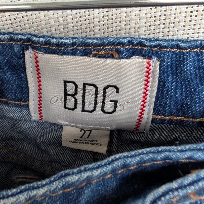 BDG Urban Outfitters Jean Shorts Womens 27 Blue Denim Mid-rise Bermuda Cutoff