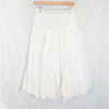 Chan Luu Million Pleats Bubble Skirt Womens 1/S White Cotton Drop Waist Midi