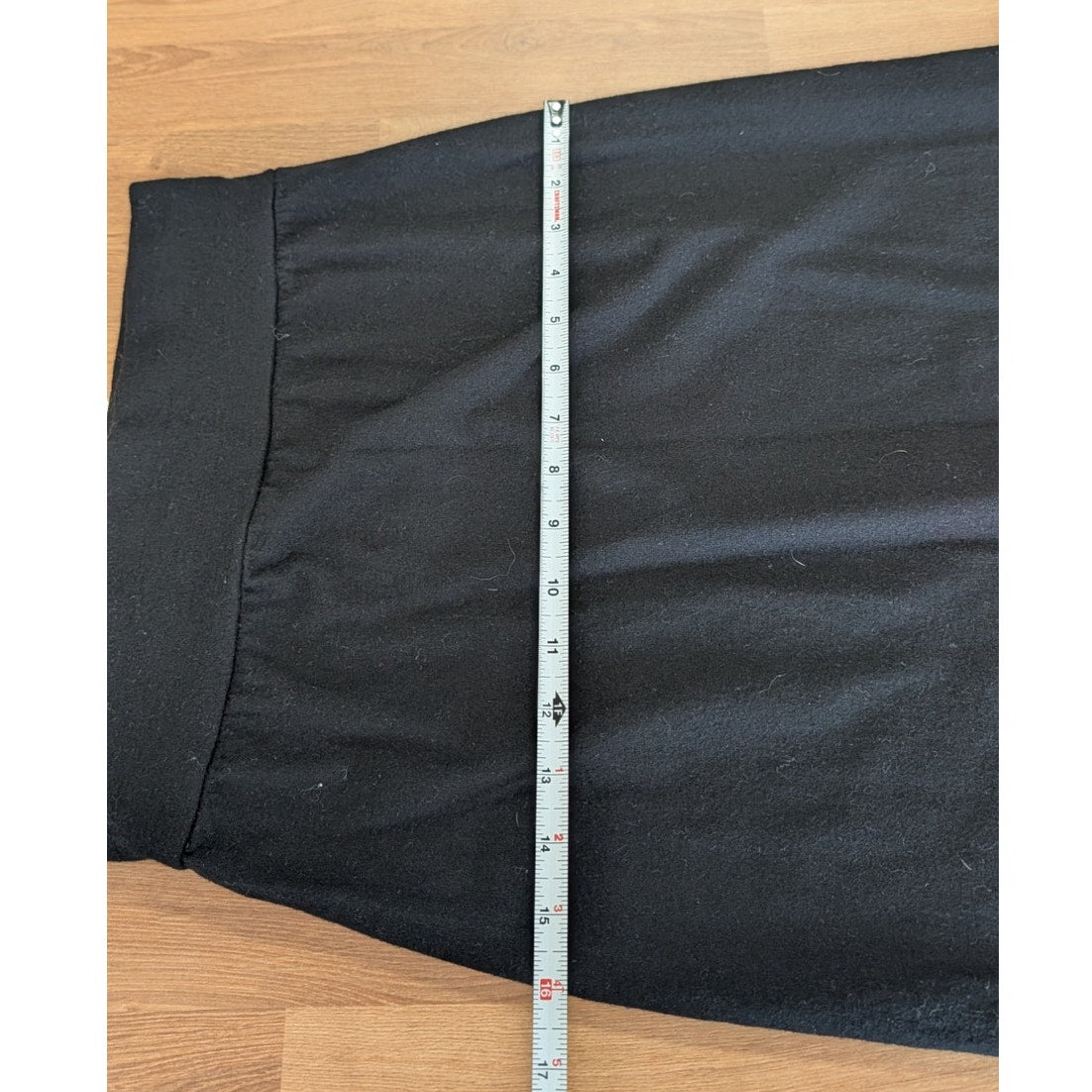 Labo.Art Gonna Penna Wool Midi Skirt Womens 0 Black High-rise Straight Italy NWT