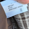 Express Plaid Double-Breasted Wool-Blend Topcoat Unisex Mens L Brown Long NWT