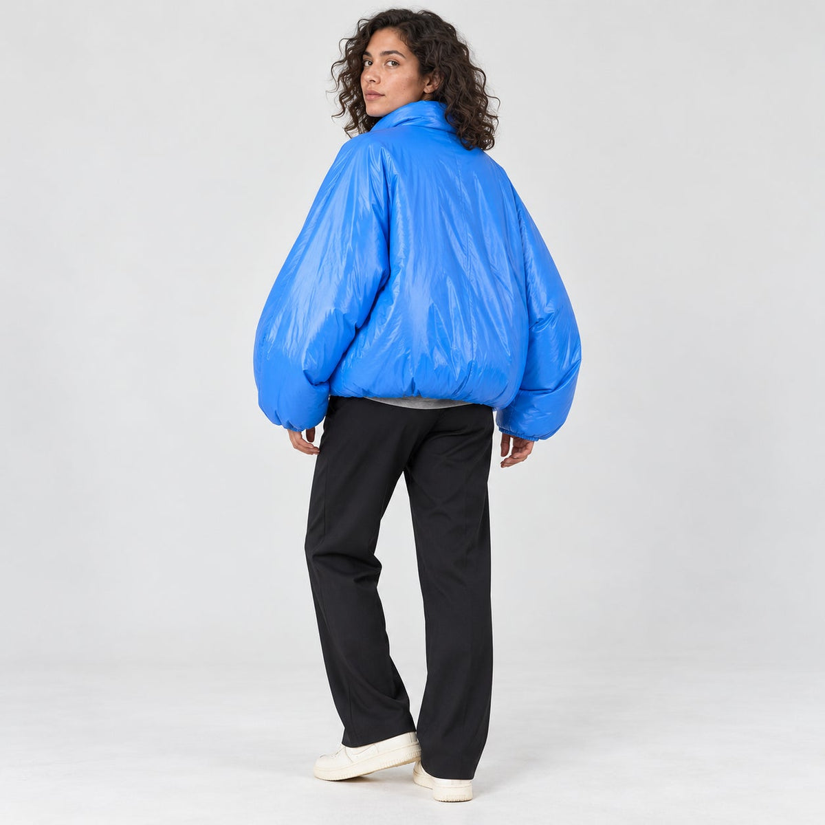 YZY GAP Round Puffer Jacket Blue Women's Size M