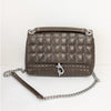 Rebecca Minkoff Edie Crystal Embellished Leather Quilted Crossbody Bag In Brown