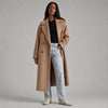 Weekend Max Mara Camel Tan Double-Breasted Wool Coat Womens 8 Belted Italy