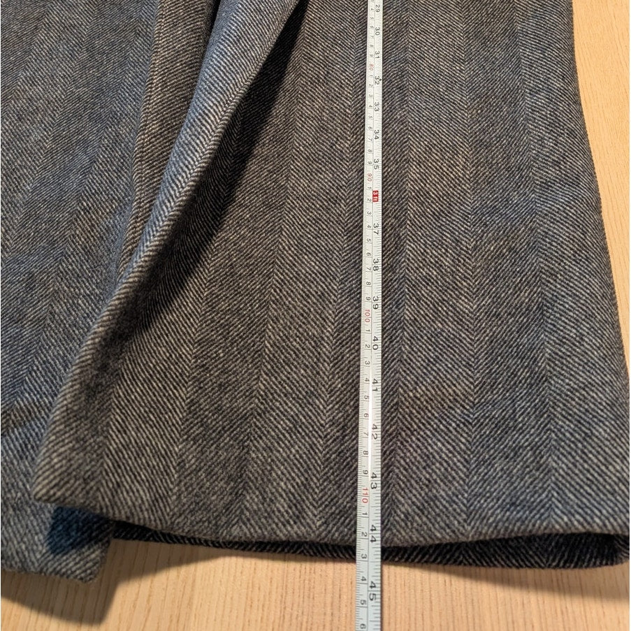 12 Storeez Wool Cashmere Coat Womens OS Gray Wrap Tie-Waist Longline