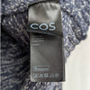COS Contrast-Knit Jumper Womens M Dark Gray Wool Blend Long Sleeve Crewneck
