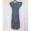 Ulla Johnson Claudia Midi Dress Womens 2 Slate Blue Pleated Tiered V-neck