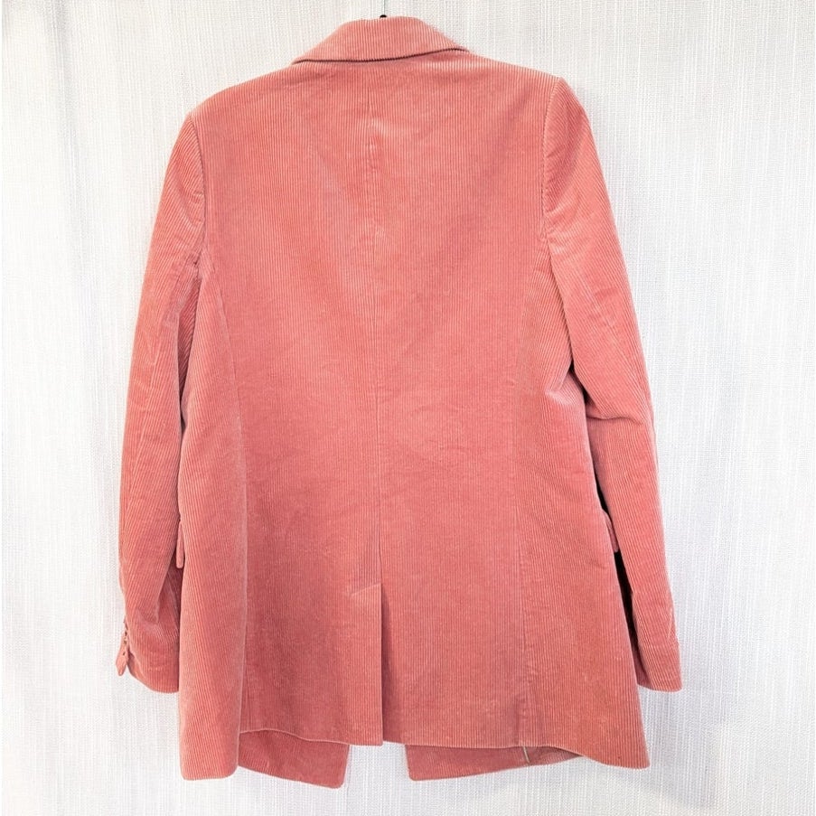 Banana Republic Rivoli Corduroy Double-Breasted Blazer Pink Tall 10