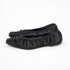 Toteme Gathered Ballet Flats Black Satin 36