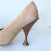 Burberry Leather Suede Pointed Toe Pumps Womens EU 39.5/US 9.5 Beige High Heel