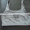 Reebok x Anine Bing Top Womens M Pure Gray Logo Square Neck Bralette Sleeveless