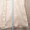 NWOT MOS The Label Ivory Meadow Blouse Button Linen Blend Long Sleeve Top, size US 6