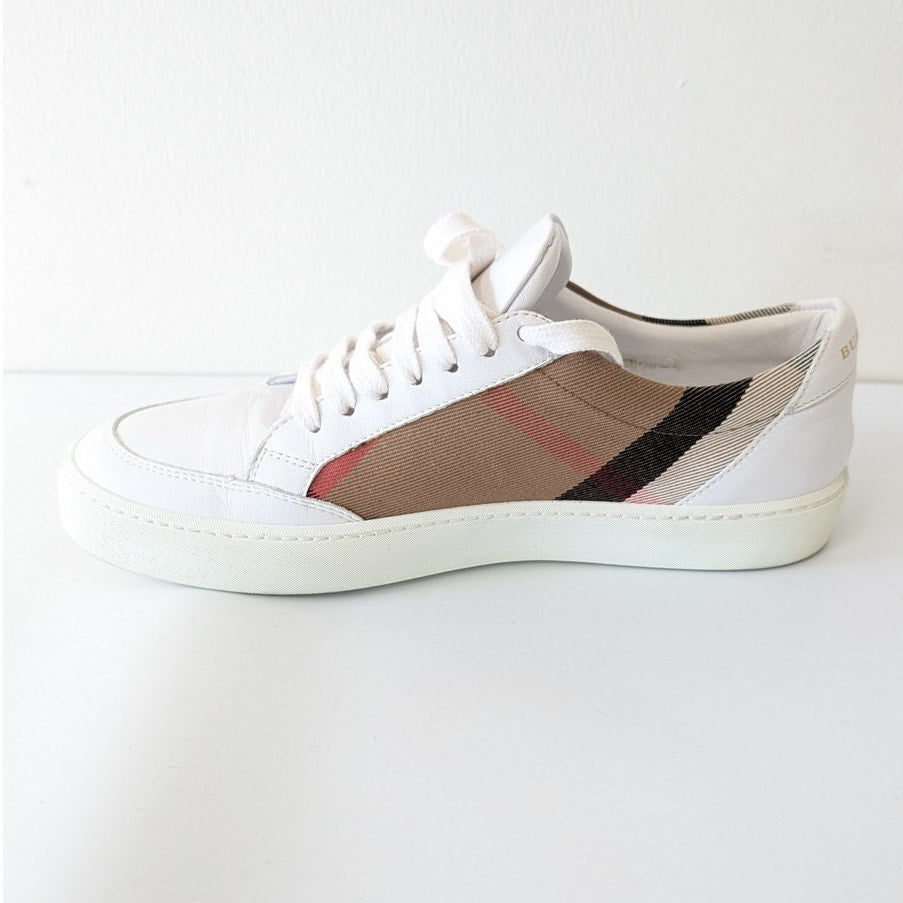 Burberry New Salmond Sneakers Womens EU39.5/US 9.5 House Check Low Top Lace-up