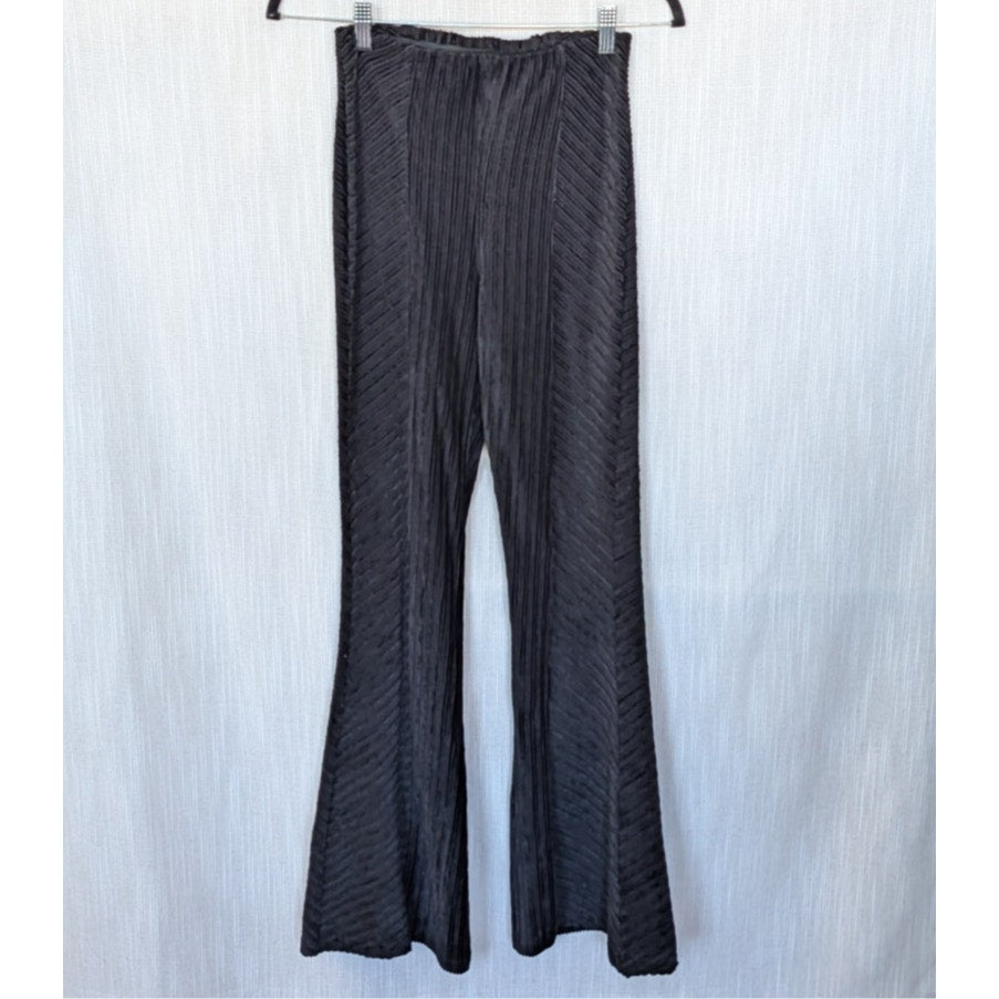 Free People Penny Pull On Velvet Pants Womens XS Black High-rise Flared NWT