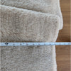 MATU Coat Womens S Beige Wool Faux Fur Teddy Long Sleeve Straight Cut Midi Long