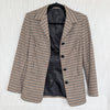 Rag&bone Drew Italian Houndstooth Wool Blazer Womens 0 Brown Single-breasted