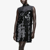 H&M Edition Dress Womens S  Sequin Beaded Sheer High Neck Sleeveless Sheath Mini