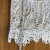 Elliatt Kate Dress Womens S White Floral Lace Semi-sheer Long Sleeve Mini