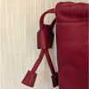 Etro Milano Red Leather Tote Bag Made in Italy Large Shopper Shoulder Bag