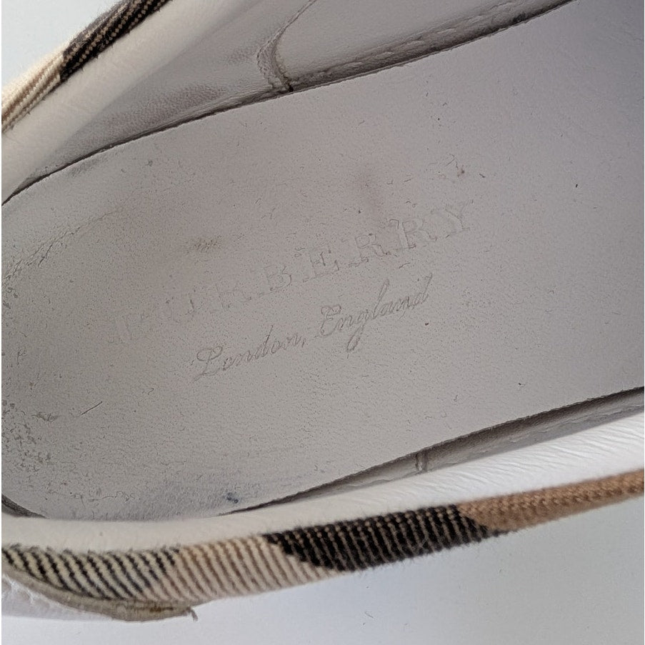 Burberry New Salmond Sneakers Womens EU39.5/US 9.5 House Check Low Top Lace-up
