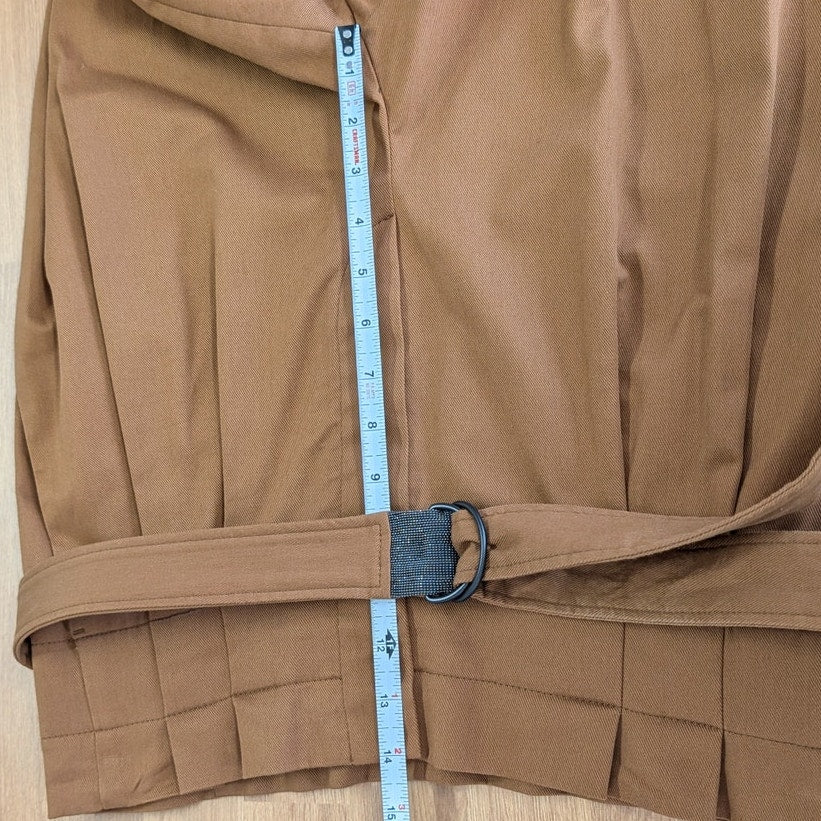 Brunello Cucinelli Monili-detail Paperbag Trousers Womens 10 Camel High-rise