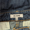 Re/done Denim Corset Mini Skirt Womens 27 Indigo Flow Cotton Button Front