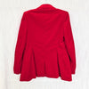 Theory Cinched Blazer J0804105 Womens 4 Bright Red Velvet Single-breasted NWT