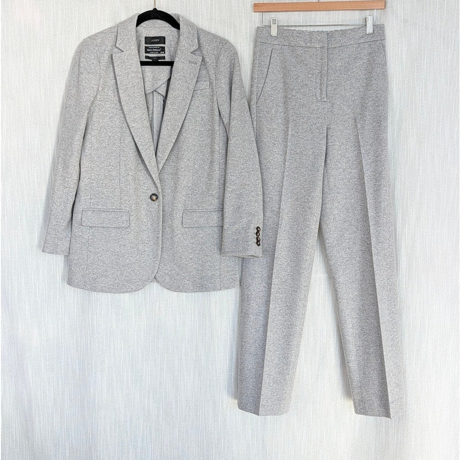 J.Crew Gray Wool Suit Set: Single-breasted Alfie Blazer 4 & Dress Pants 4 Tall