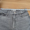 Zara Shimmer Gray Denim Raw Hem High-Rise Ankle Leg Jeans, size 2