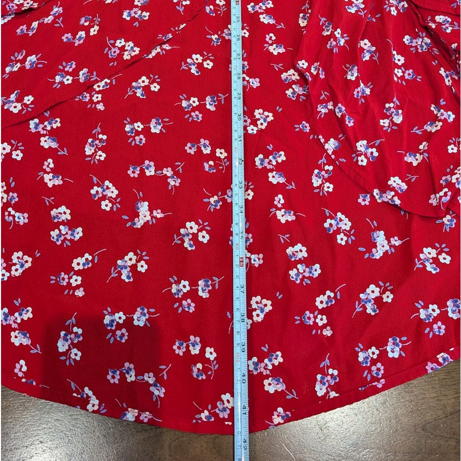 Flynn Skye Nadia Tiered-flounce A-line Midi Skirt In Ciao For Now, size L