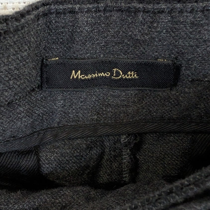 Massimo Dutti Pinstripe Tailored Pants Charcoal Gray Size 12