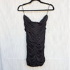 Anine Bing Gathered Ravine Mini Dress Womens M Black Sleeveless Bodycon