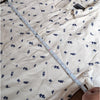 Frank & Oak Cream/White Floral Denim Button-up Long Sleeve Overshirt, size M