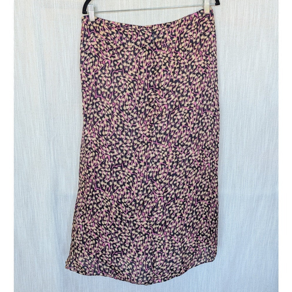 Isabel Marant Lisanne Floral-Print Silk Midi Skirt Womens FR42/XL NWT