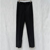 Zara Pants Womens XS Full Length Trousers Black Pleated Straight Leg Ankle Slit