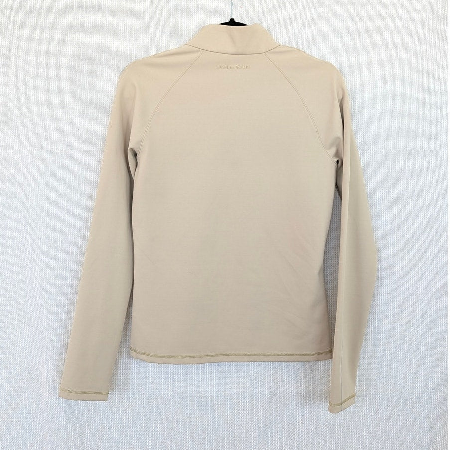Outdoor Voices Frostknit 1/4 Zip Pullover Jacket Women M Mojave Tan Long Sleeve