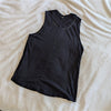 Monrow (Revolve) Embellished 100% Cotton Stretchy Black Tank Top, size XS
