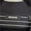 Rotate Birger Christensen Pique Shortsleeve Polo Shirt Womens M Black Striped