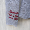 NWT Dsquared2 Underwear Blue Lace Sheer Embroidered Long Sleeve Top, size S