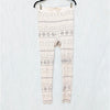 SKIMS Logo Plush Pointelle Legging Womens L Cream Fair Isle High-rise Slim Ankle