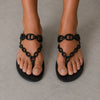 Hermes Island Sandal Womens EU 39/US 8.5 Black TPU Iconic Chain Made in Italy