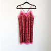 NWT Anthropologie Love Stories Willow Pink Lace Sequin Slip Short Dress, size S