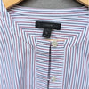 J. Crew Red/Blue Striped Embroidered Sleeves Tie Front/Back Tunic Blouse, size M