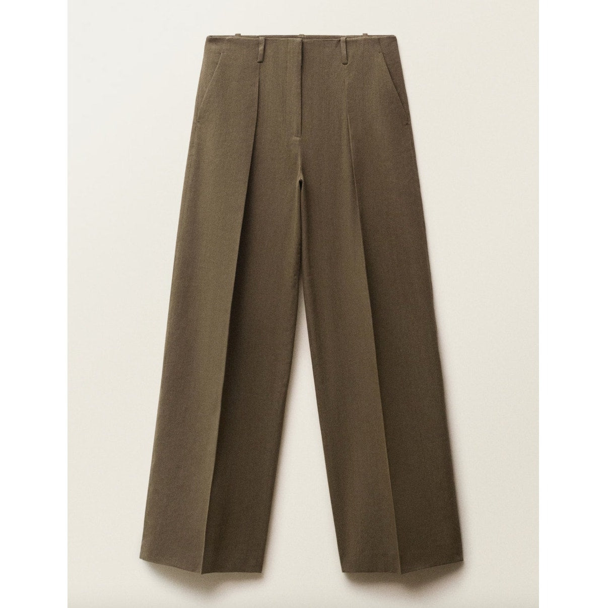 NWT Mango MNG Selection Orchid Linen Blend Straight Wide Leg Pants, size 4