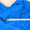 L'agence Linen Blend Mini Shorts with Elegant Drape Womens 10 Blue High Waist