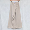 AEL Amy Enjoy Life Pants Womens S Cream Irregular High-waisted Wide-leg Trousers
