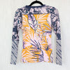 Maaji Boa Noite Summer Rashguard Swimwear Long Sleeve Botanical Top Womens M