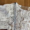 Elliatt Kate Dress Womens S White Floral Lace Semi-sheer Long Sleeve Mini