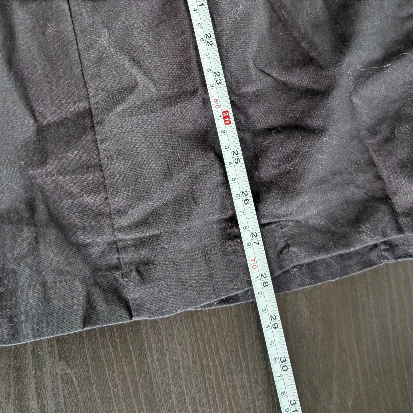 Saks Fifth Avenue Black Double Breasted Oversized Linen Cotton Blazer, size M