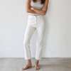 Moussy Vintage White Denim High-Waisted Ankle Jeans, Size 25