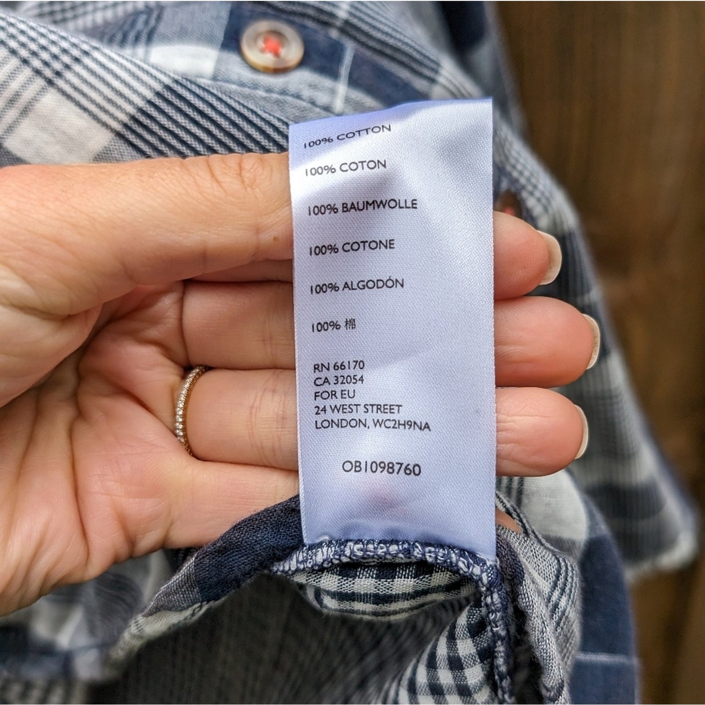 Anthropologie Pilcro Plaid White/Blue Oversized Shirt, Size XS/S